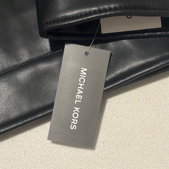 Michael Kors Faux Leather Moto Jacket - Picture 13 of 14